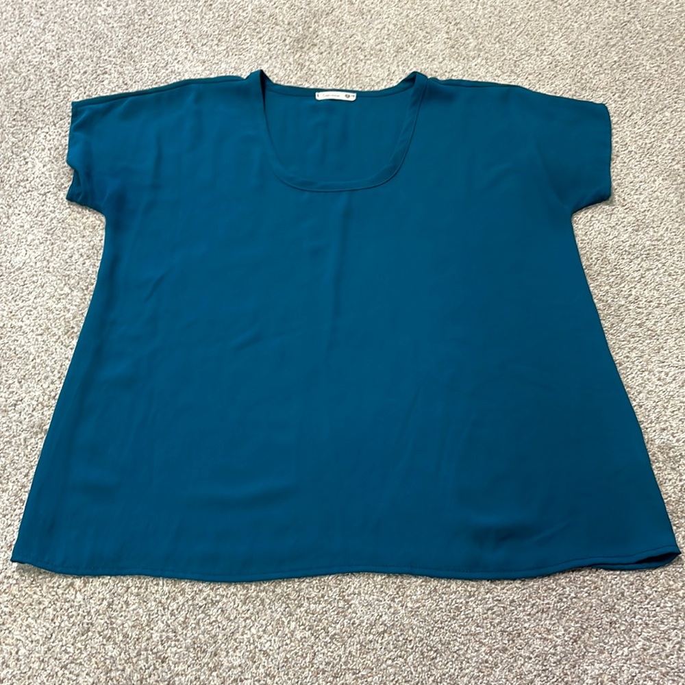 Soprano teal sheer blouse